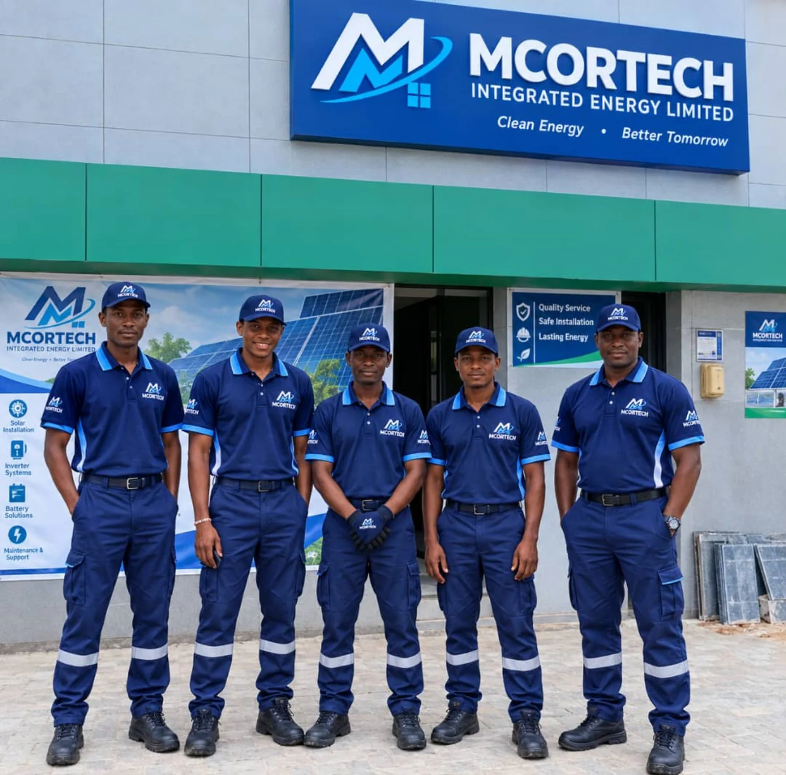 MCORTECH energy team in company uniform